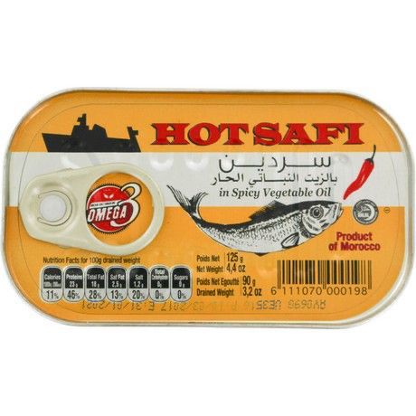 ftygfu SAFI Sardine in Vegetable Oil Spicy 125G