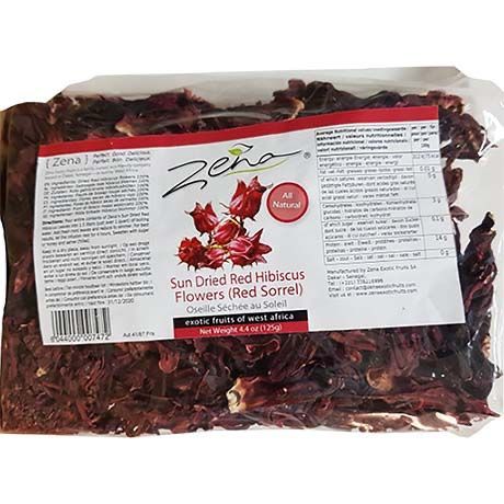 ZENA  Hibiscus Flowers Sun-Dried Red 125g